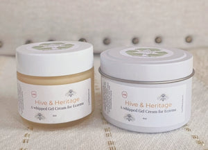 Hive & Heritage

A Whipped Gel Cream for Eczema Relief on Face & Body